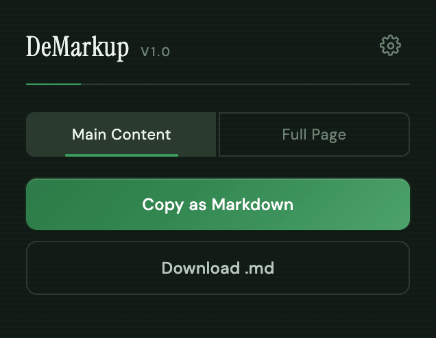 DeMarkup screenshot
